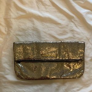Victoria secret gold clutch